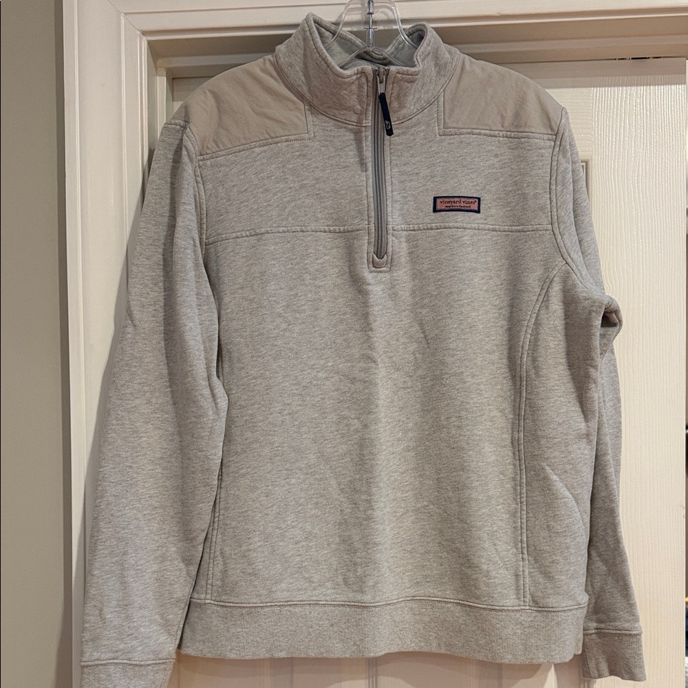 Vineyard Vines Women’s Quarter-Zip Sweater - Light Gray